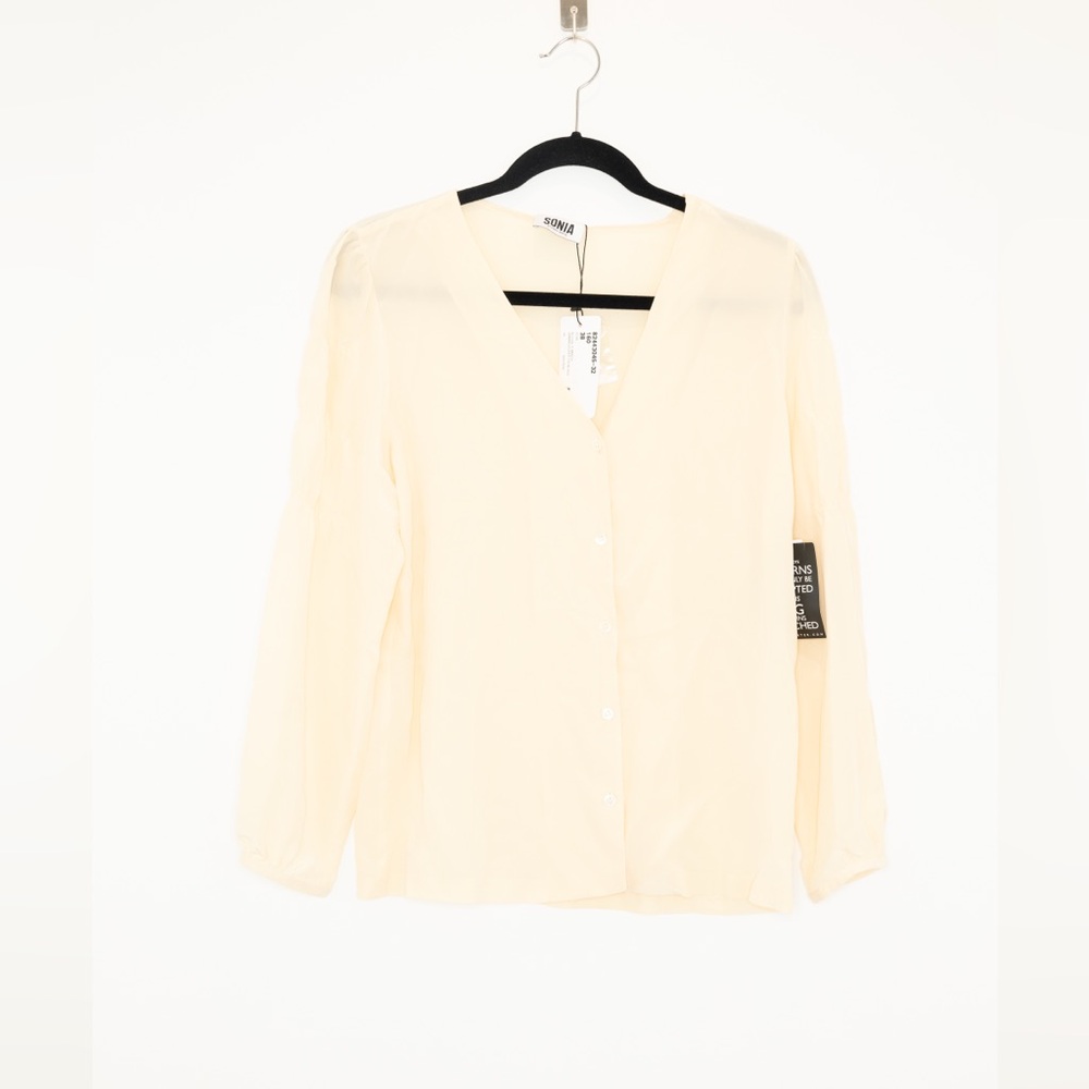 Cream colored silk Sonia Rykiel blouse.  NWT. Size 6.